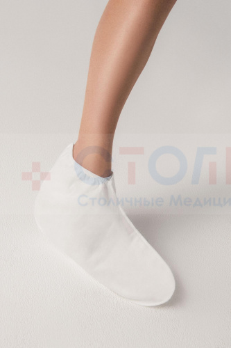 Носки для парафинотерапии из спанлейса утолщенные, белый, 1 пар/упк Носки для парафинотерапии из спанлейса утолщенные, белый, 1 пар/упк